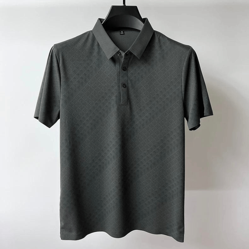 Camisa Polo Seda Gelo High-end Respirável