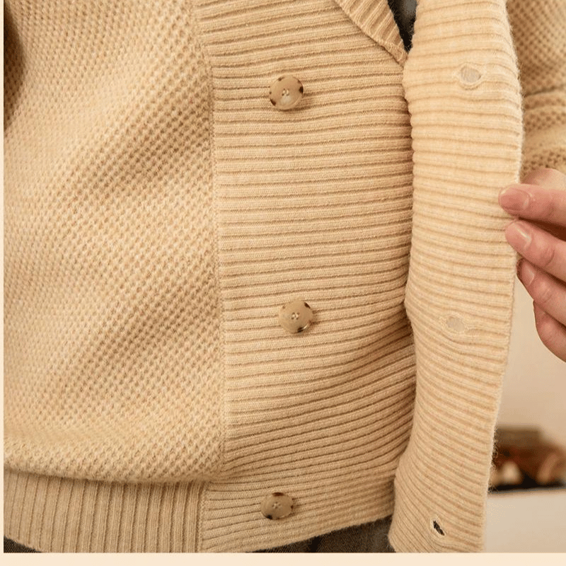 Cardigan Lorenzi Transpassado Texturizado