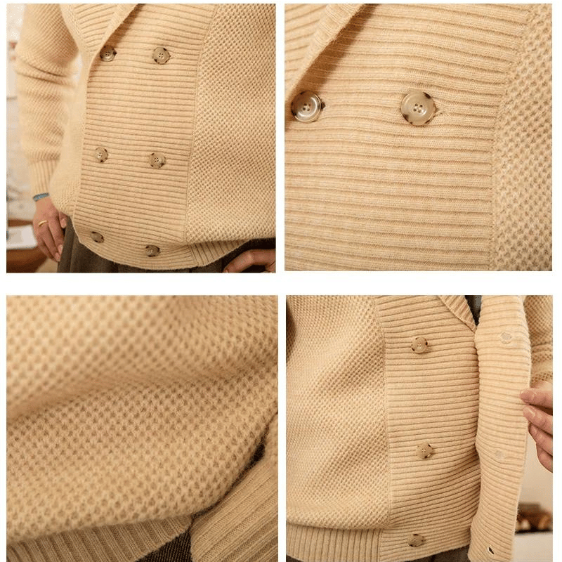 Cardigan Lorenzi Transpassado Texturizado