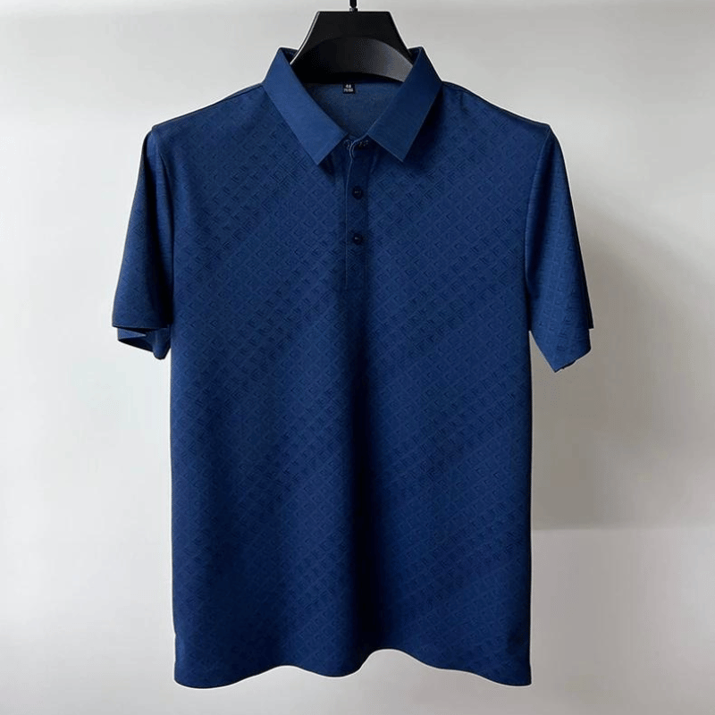 Camisa Polo Seda Gelo High-end Respirável