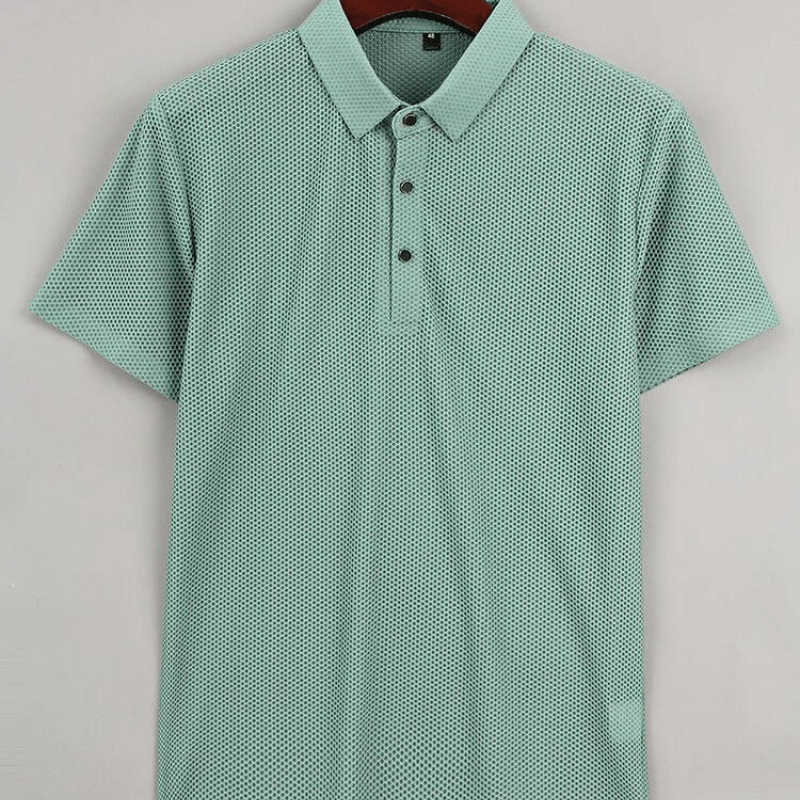 Camisa Polo Seda Gelo Nylon Repirável