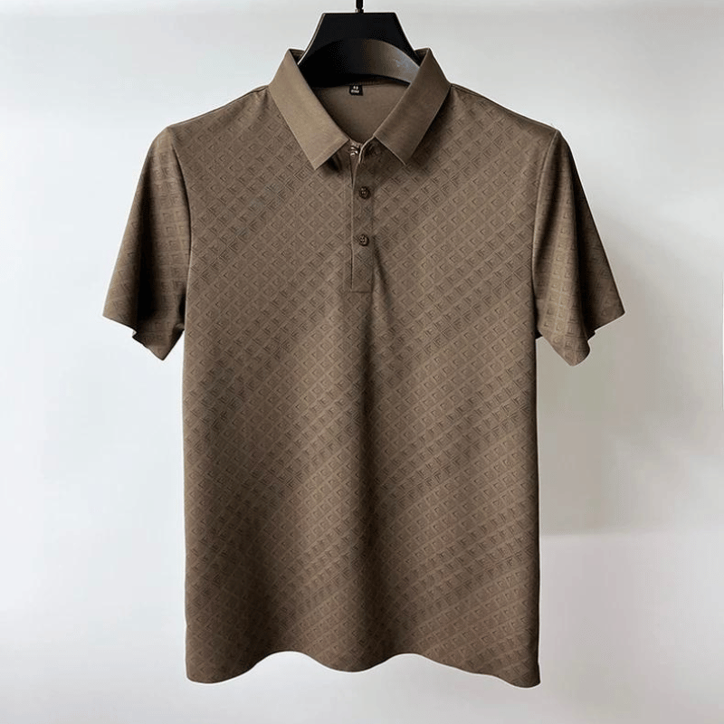 Camisa Polo Seda Gelo High-end Respirável