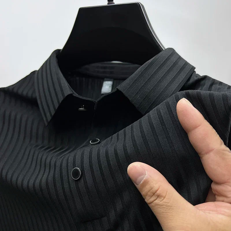 Camisa Polo Seda Gelo Poliéster Respirável